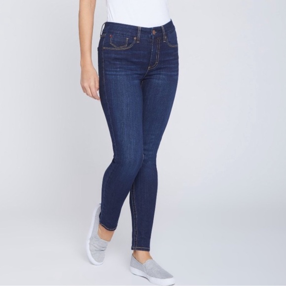 NWT Seven TummyLess High Rise Skinny Jeans Dark Wash Size 4 - Picture 2 of 10
